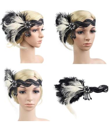 Vintage Flapper Headband | Great Gatsby Leaf Tiara 1920's Hair Accessory - Gold - Buy Online on GoSupps.com