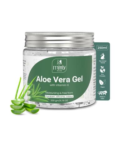 Moisturizer for Face & Hair Aloe Hair Gel for Women & Men Enriched with Vitamin E for Soothing Skin Paraben & Silicone Free Aloe Vera Gel for Glowing Skin 200gm