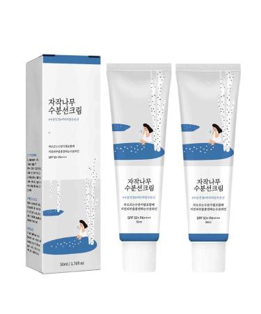 ROUND Relief Sun Sunscreen | LAB Organic Sunscreen SPF50 PA++++| Birch Juice Moisturizing Sunscreen | Korean Sunscreen Skin Care Skin Protection and UV Defense for All Skin Types 2pc