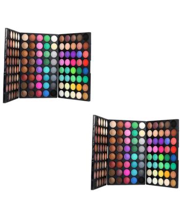 FOMIYES 2pcs 120 Glitter Eye Shadow Eyeshadow Powder Eyeshadow Pallet Eyeshadow Matt Palette Flash Smoky 1 count (Pack of 1) As Shownx2pcs
