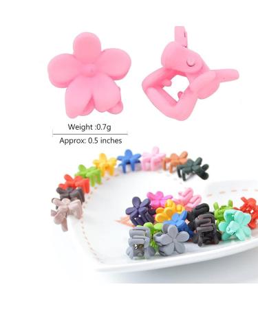 Flower Pattern Mini Hair Claw Clips - 66 pcs Resin Hair Accessories for Girls and Women - Buy Online on GoSupps.com