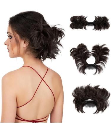 Hair Bun Hairpiece for Women Messy Bun Hair Clip Easy-to-use Claw Clip Hairpiece Versatile Hairstyles Fluffy Wig for Thin or Thick Hair Hair Chignons(Dark Brown) - Buy Online on GoSupps.com