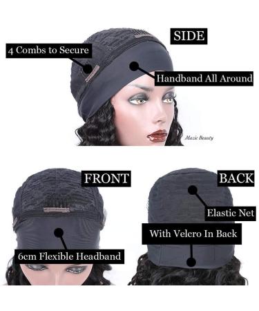 Peruvian Virgin Deep Wave Headband Wig for Black Women - Glueless 150 Density Curly Wig with Headband - Wet and Wavy None Lace Front Hairpiece - Buy Online on GoSupps.com