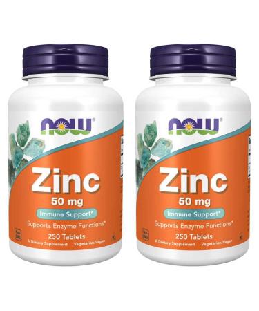 Now Foods, (2 Pack) Zinc, 50 mg, 250 Tablets - Buy Online on GoSupps.com