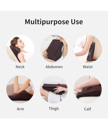 Omassa 3D Shiatsu Neck Massager with Heat - Muscle Pain Relief Device for Back Legs | Perfect Gift for Men & Women - R8 Brown - Buy Online on GoSupps.com