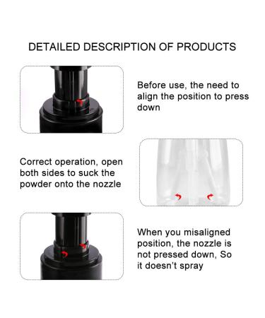 Barber Powder Spray Bottle Set - Refillable Hair Fiber Applicator for Hair Salon & Home Beauty - 2 Pack (140ml+140ml) - Buy Online on GoSupps.com