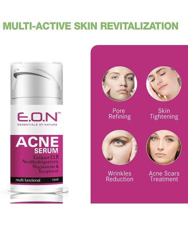  QURA QURA Eon Acne Serum Active Formula for Oily and Acne Prone Skin with Cutipure Clr Niacinamide and Tocopherol 15ml - Buy Online on GoSupps.com