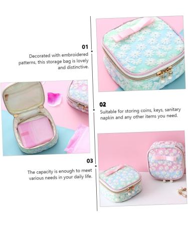 SEWOART 2pcs Yarn Thorn Hygiene Bag Menstrual Period Sanitary Pouch Nursing Pad Pouch Sanitary Napkin Bag Travel Organizer Bags Travel Cosmetic Bags for Women Toiletry Organizer Change Bag - Buy Online on GoSupps.com