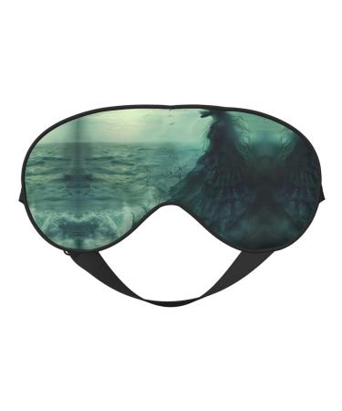SSIMOO The Sea Witch Inspired Sleep Mask-Adjustable Breathable Fashionable Eye Mask for A Comfortable Sleep Experience Black