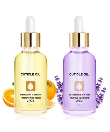LOPHE Cuticle oil 15 ml x 2 Cuticle oil for caring nails with pipette vegan sweet orange flavor lavender flavor SET A 15mlx2