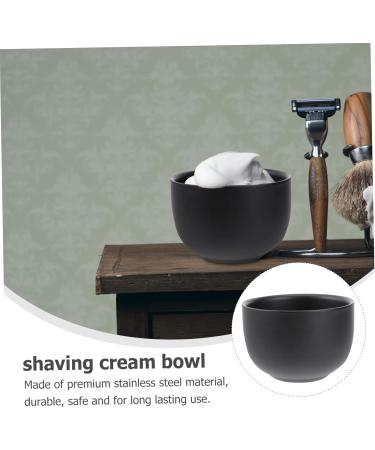 FRCOLOR 2pcs Stainless Steel Shaving Bowl Set | Men's Shaving Soap Mug & Brush Holder | Double Layer Foam Kit - Buy Online on GoSupps.com