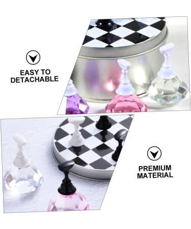 Ipetboom Magnetic Base 1set Manicure Practice Base Nail Manicure Supporter Manicure Tool Nail Beauty Supporter Nail Practice Base Nail Art Practice Holder Cosmetic Metal Nail Supplies 9.2x4.8cm As Shown - Buy Online on GoSupps.com