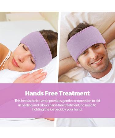 Newgo Migraine Cooling Pad - Gel Cooling Pillow & Headband for Migraine Relief Headaches & Sinus Pain - Violet - Buy Online on GoSupps.com