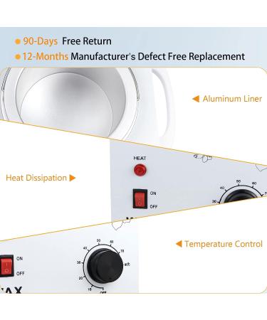 Flngr Professional Wax Warmer - 0-80C Temperature Control - Large Pot for Hair Removal & Paraffin - Salon Equipment & Self-use Gift - Buy Online on GoSupps.com