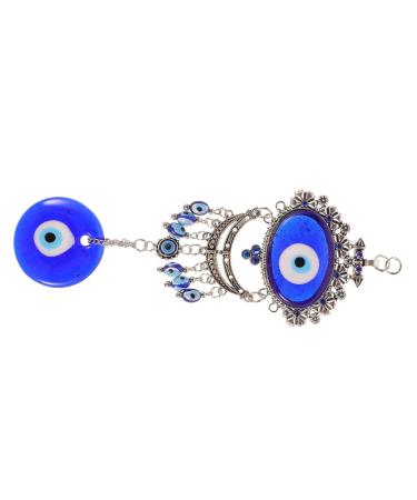 Alipis Blue Pendant Ornament Keychain Blue Home Decor Hamsa Wall Hanging Adornment Devil Eye Blue Eyes Car Blue 20X9CM