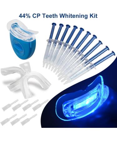 Teeth Whitening Kit with LED Light | 10PCS 44% CP Whitening Gel | Tooth Whitener with 2 Mouth Trays | 0.10 Fl Oz - Buy Online on GoSupps.com