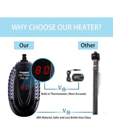 FREESEA 200W/300W Aquarium Fish Tank Heater - Submersible Betta Heater with Adjustable Temperature Display for Saltwater & Freshwater Tanks - Buy Online on GoSupps.com