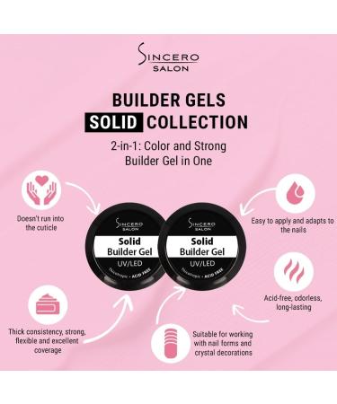 SINCERO SALON Builder Gel Solid Natural - 4in1 Builder Gel For Nails for Strengthening Protecting and Nail Extensions - Long Lasting Nail Gel Builder UV LED - Solid Builder Gel For Nails - 15ml - Buy Online on GoSupps.com