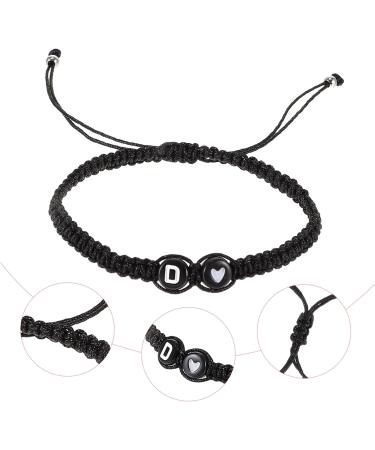 PRETYZOOM 3pcs Black and White Heart Bracelet Bracelets for Teen Girls Unisex Friendship Bracelets Couples Rope Braided Bracelets Cord Is Jade Thread Men and Women Wrist Chain Letter - Buy Online on GoSupps.com
