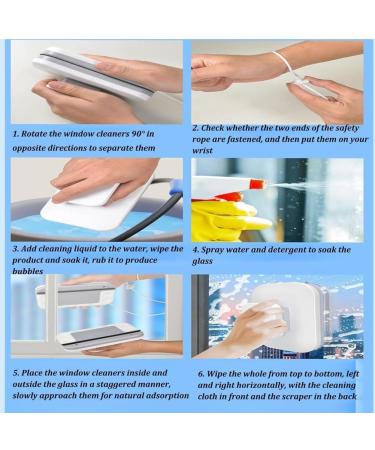 Magnetic Window Cleaner Magnetic Windshield Cleaner Tool Double-Sided Window Cleaner Glass Wiper Square Shape Glass Wiper Cleaning Tool for High Window Rise and Car Glazed Windows(3-10mm) - Buy Online on GoSupps.com
