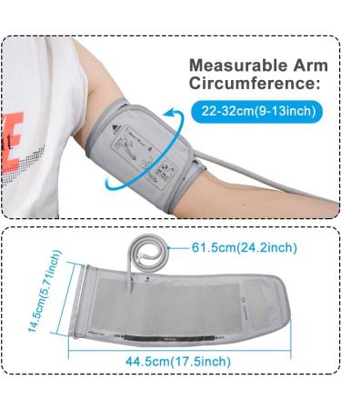 MED LINKET Medium Blood Pressure Cuff 9-13 inch | Compatible with Omron BP5100 BP5250 BP5450 & More | Home BP Monitoring Solution - Buy Online on GoSupps.com