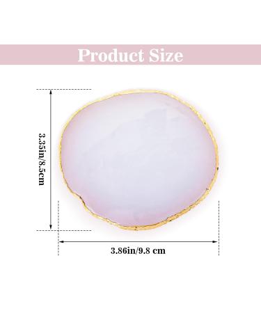 WLLHYF Nail Art Palette - Irregular Makeup Plate & Gold Edge Holder for Beauty Nail Art | Mixed Color Resin Painting Tool - Ideal for Hand-Painted Toning in True Pink - Buy Online on GoSupps.com
