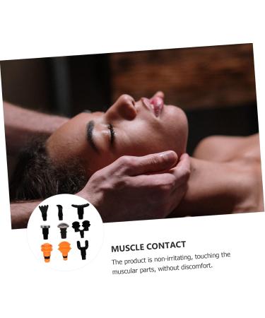 Frcolor 9-Piece Percussion Massage Device Set | Black Fascia Muscle Massage Attachments for Ultimate Relaxation - Buy Online on GoSupps.com
