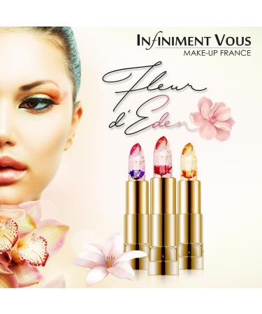Infiniment Vous Make Up France Lipstick - Fleur D'Eden Rouge Lipstick Women's Makeup Makeup Long-Lasting Matte Lipstick No-Transfer Lipstick Lip Balm - Buy Online on GoSupps.com