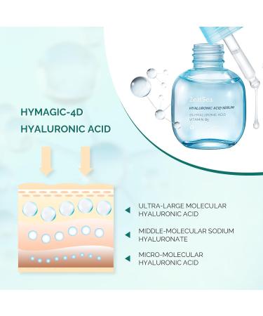 ZealSea Hyaluronic Acid Serum with Vitamin B5 - Travel Facial Moisturizer Anti-Aging Hydrating Serum for All Skin Types 1 Fl Oz - Buy Online on GoSupps.com