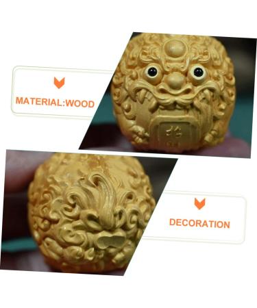 Lurrose 5-St Ornament - Chinese Feng Shui Peach Wood Bagua Decoration Key Rings & Coin Boxwood Massage - Buy Online on GoSupps.com