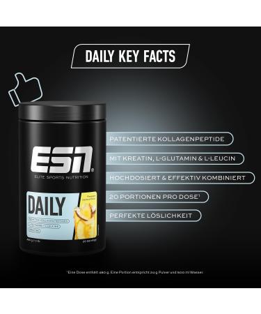 Buy ESN Daily Pineapple Coconut 480g - Glutamine Creatine Collagen & L-Leucine for Joints & Tendons - Made in Germany - International Shipping Available - Buy Online on GoSupps.com