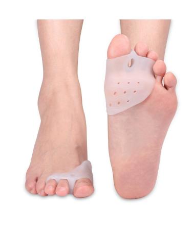 Gel Toe Separator Silicone Hallux Valgus Corrector Bunion for Hammer Tip with Forefoot Bear Toe Spacers To Straighten Overlapping Toes