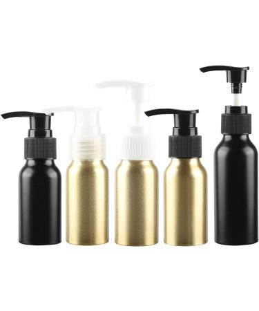 ZEOABSY 3 PiecesÂ Empty 30ml Gold Aluminium Lotion Pump Bottle Aluminum Bottles with Black Pump Head Travel Metal Bottles for CosmeticÂ Shampoo Body Washing Gel Essential Oil Liquid Dispenser - Buy Online on GoSupps.com