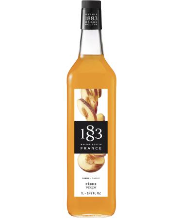 1883 Maison Routin Premium Peach Syrup for Cocktails Mocktails & Iced Tea PET 1L - Buy Online on GoSupps.com