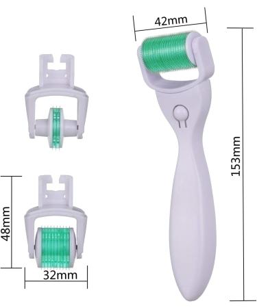 BOWKA Derma Microneedling Roller 3-in-1 Set - 600 (0.30 mm) 180 (0.25 mm) 1200 (0.50 mm) for Face and Body (Green) - Buy Online on GoSupps.com