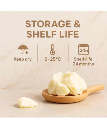 Beurre de karit bio 1 kg non raffin p tri la main Grade A - Ivoire pur - Tout naturel - Baume l vres lisse la noix de karit - Pour tous les types de peau - Buy Online on GoSupps.com