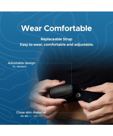 GEOID HS500 Heart Rate Monitor - ANT+/Bluetooth Chest Strap for iOS/Android Apps - Buy Online on GoSupps.com