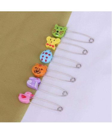 Culer 4pcs Nappy Pins - Plastic Head Safety Pin Clips for Cloth Diapers & Bibs | Baby & Toddler Essentials - Buy Online on GoSupps.com