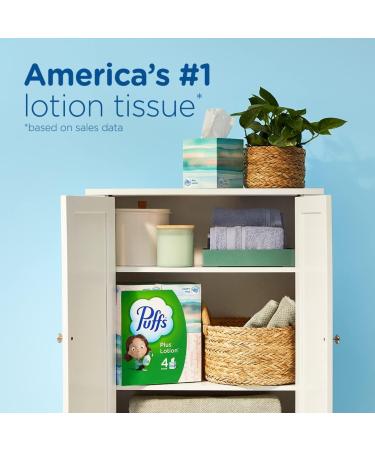 Puffs Plus Lotion Facial Tissue - 48 Tissues, 1 Cube Box | Soothing Moisturizing Relief - Buy Online on GoSupps.com