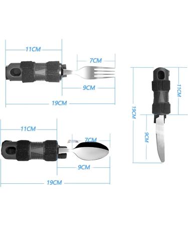 Adaptive Utensils Set Adaptive Utensils for Elderly Easy Grip Disability Aids Cutlery Sets Anti Slip Design for a More Secure Grip for Parkinsons Patients Arthritic Hands (D) - Buy Online on GoSupps.com