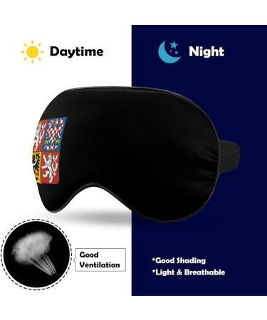 Czech National Emblem Sleep Mask - Adjustable Soft Eye Cover for Effective Shading | Funny Blindfold for Men & Women - Buy Online on GoSupps.com