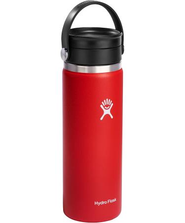 Hydro Flask Wide Mouth 20 oz Bottle with Flex Sip Lid - Goji Red - Buy Online on GoSupps.com