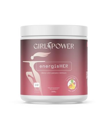 Girl Power Supplements EnergisHER Summer Vibe (30 Servings) - Pre Workout Powder Natural Health Product for Women's Performance Boost Energy & Fat Metabolism 120mg Caffeine L-Carnitine Green Coffee Extract Summer Vibe 30 Servings (Pack of 1)