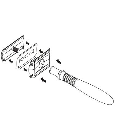 BAILI Classic 3-Piece Metal Double Edge Safety Razor Kit with 5 Platinum Blades - Silver - Buy Online on GoSupps.com