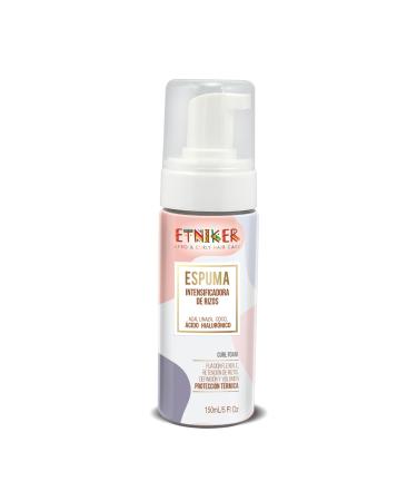 Etniker Curl Foam. Styling Foam for Curly & Wavy Hair. Frizz Control hair Mousse with Acai flaxseed coconut & Hyaluronic Acid. Hair Styling Products no Alcohols Parabens or Silicone. 5 fl. oz.