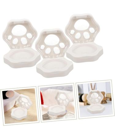 Outanaya 3pcs Eyeshadow Blush Palette Eye Shadow Lipstick Pallet Empty Makeup Pallet Plastic White - Buy Online on GoSupps.com