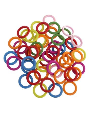 Generic 50pcs Accessories Colorful Wooden Rings for DIY Crafts 1.3