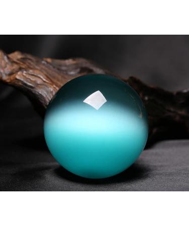 Rare Natural Quartz Blue Cat Eye Crystal Ball Full of Texture