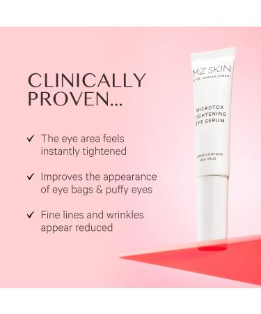 MZ SKIN Microtox Tightening Eye Serum 0.5 fl oz | Peptide Eye Serum with Sichuan Pepper Extract | Lifts Firms & Reduces Dark Circles and Puffiness - Buy Online on GoSupps.com