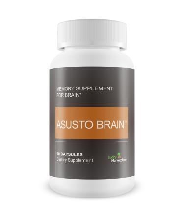 Asusto Memory Supplement for Brain - Improved Capsule Formula - Natural Brain Memory & Focus Support - Brain Support - Brain Supplement - Nootropic - Natural Asusto Sandalwood Improved Formula
